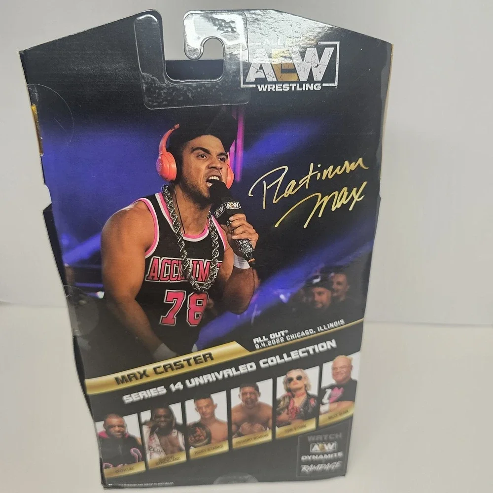 AEW Unrivaled Collection Series 14 Max Caster #129 Wrestling Figure - New In Box